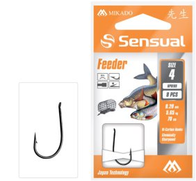SENSUAL - FEEDER 9109 nr 14 BN / żyłka: 0.12mm/70cm - op.8szt.