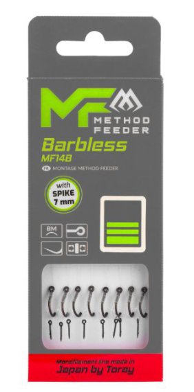 PRZYPON MF - Z IGŁĄ - hak bez zadziora nr 10 / żyłka: 0.20mm/10cm - op.8szt.
