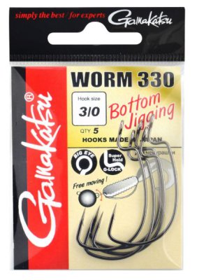 Worm 330 Bottom Jigging Hooks # 5/0