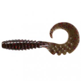 Fancy Grub 1”#045 - Green Pumpkin/Red &Black